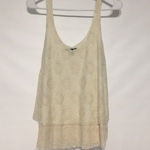 AE Cream Lace Tank Top
